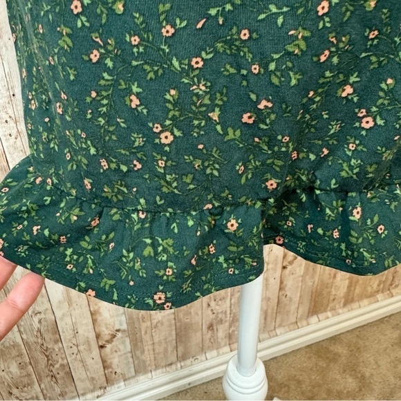 Reformation Anjeline Coriander Greeb Floral Mini Dress Size Medium - Picture 7 of 14